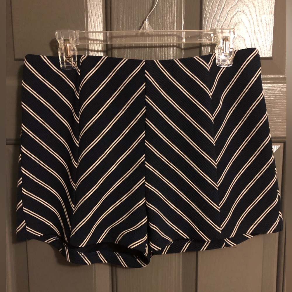 Ya Los Angeles Shorts Women’s Large Navy & White Side Zipper 18057